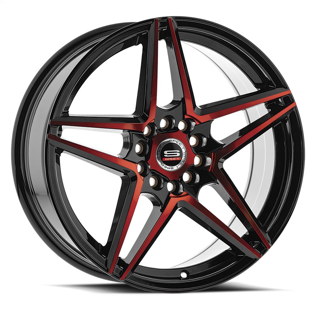 Spec-1 SP-54 Black/Red Machined wheel