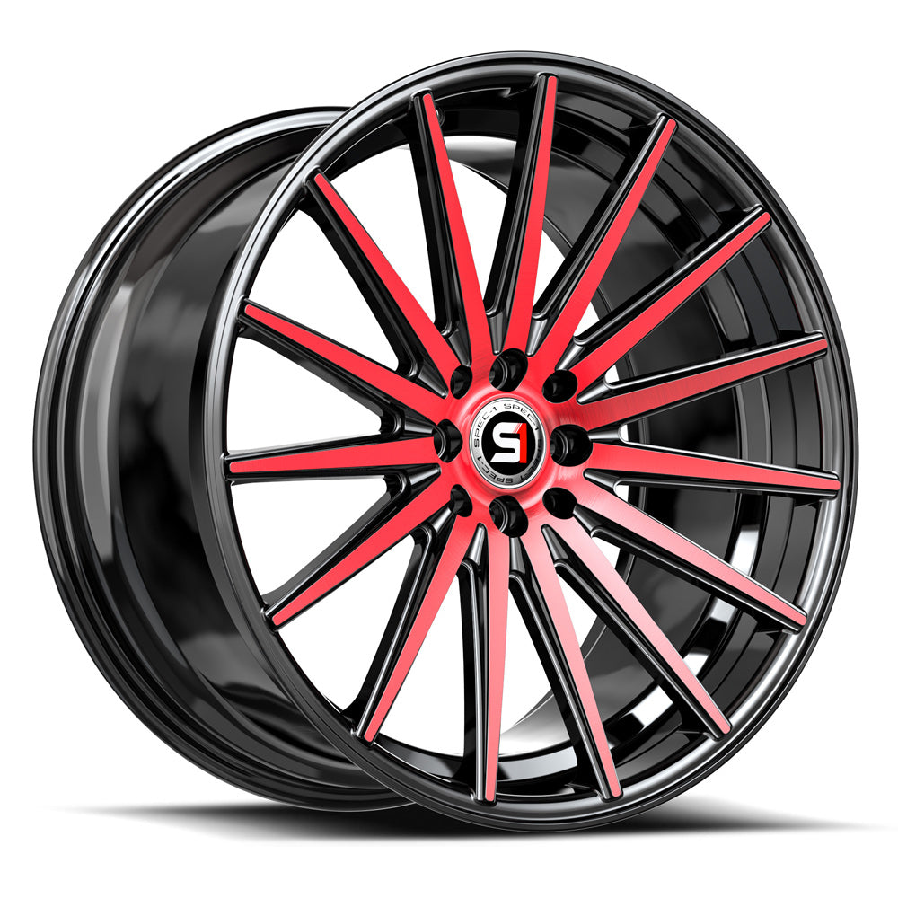 Spec-1 SP-69 Black/Red Machined wheel