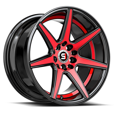 Spec-1 SP-73 Black/Red Machined wheel