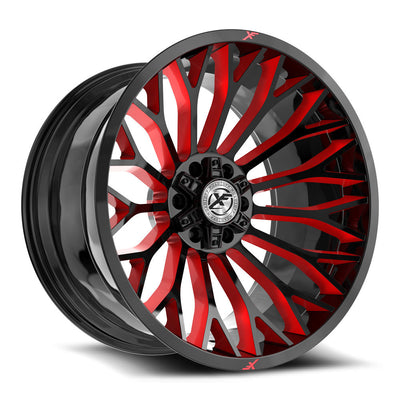 XF Off-Road XF-237 Black/Red Milled wheel