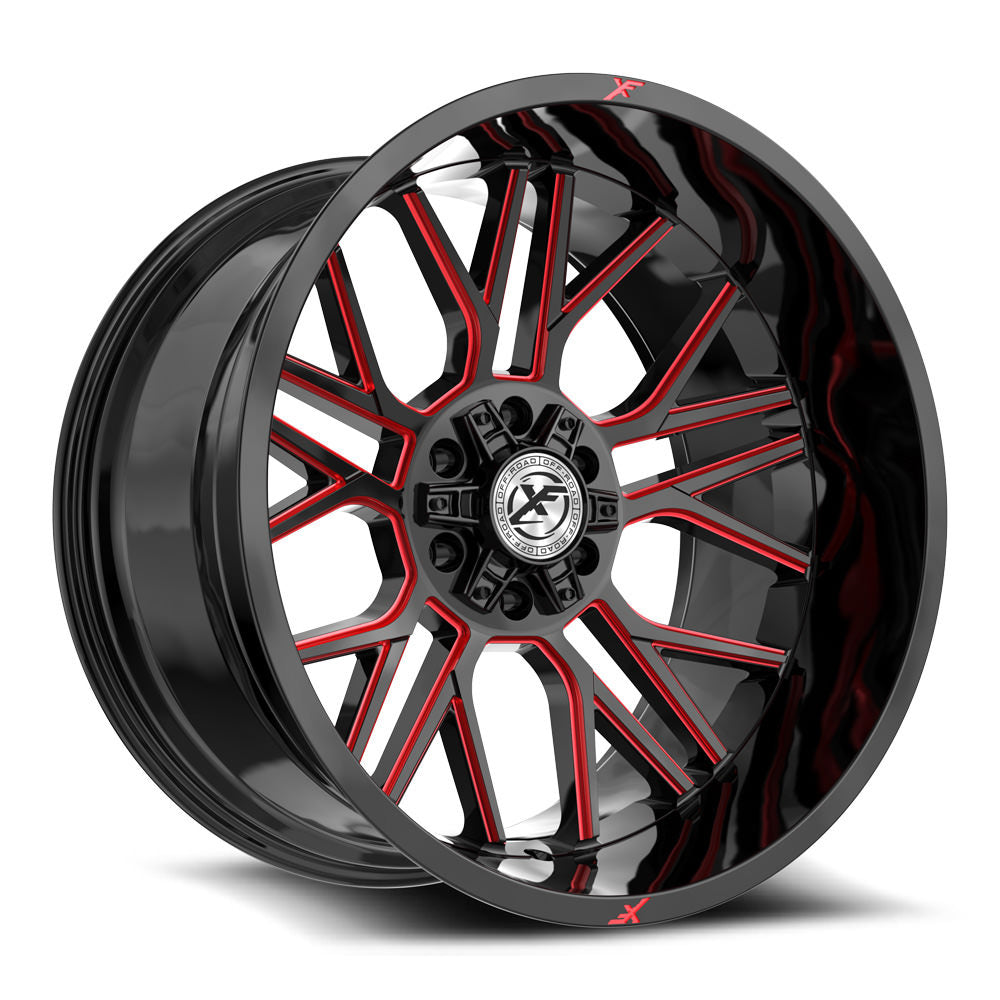 XF Off-Road XF-235 Black/Red Milled wheel