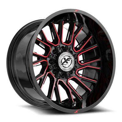 XF Off-Road XF-230 Black/Red Machined wheel
