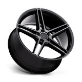 Mandrus Bremen 18x9.5 Semi Gloss Black Mirror Cut Face premium Euro wheel
