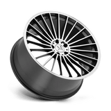 Mandrus 23 20x10 +25 Gunmetal with Mirror Cut Face premium Euro wheel