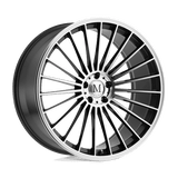 Mandrus 23 20x10 +25 Gunmetal with Mirror Cut Face premium Euro wheel