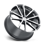 Mandrus WOLF 22x10.5 +35 Gloss Gunmetal Mirror Cut Face premium Euro wheel