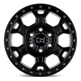 Black Rhino MIDHILL 17x8 +45 Matte Black with Gunmetal Bolts   truck wheel