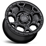 Black Rhino MIDHILL 17x8 +45 Matte Black with Gunmetal Bolts   truck wheel