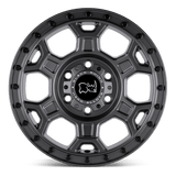 Black Rhino MIDHILL 16x8 +45 Matte Gunmetal with Black Bolts   truck wheel