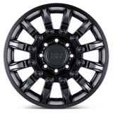 Black Rhino Mission 17x8.5 0 Matte Black with Machined Spoke Accents and Dark Tint   truck wheel