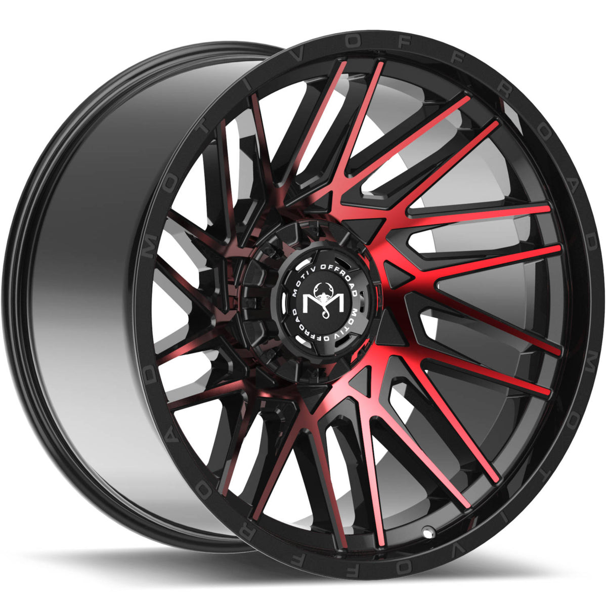Motiv Offroad Mutant Black Red Machined Wheel