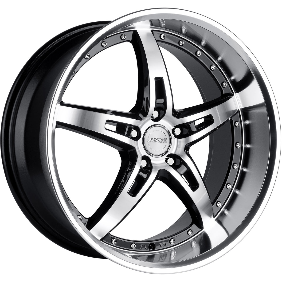 MRR GT5 Black Machined Wheel