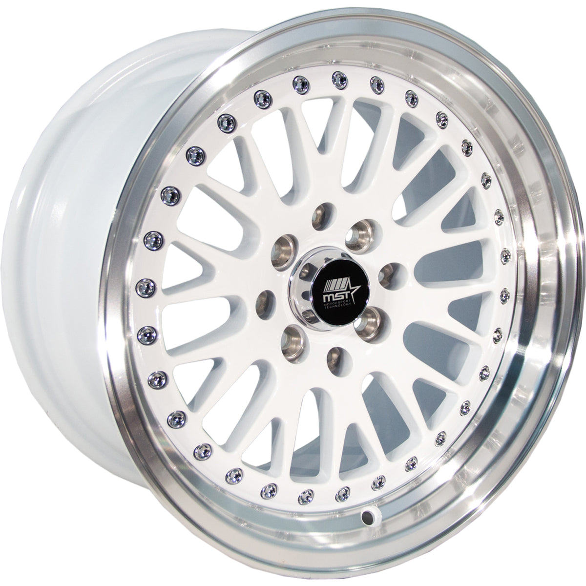 MST MT10 White Machined Wheel