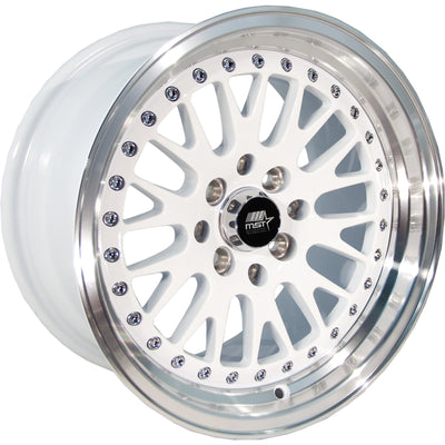 MST MT10 White Machined Wheel