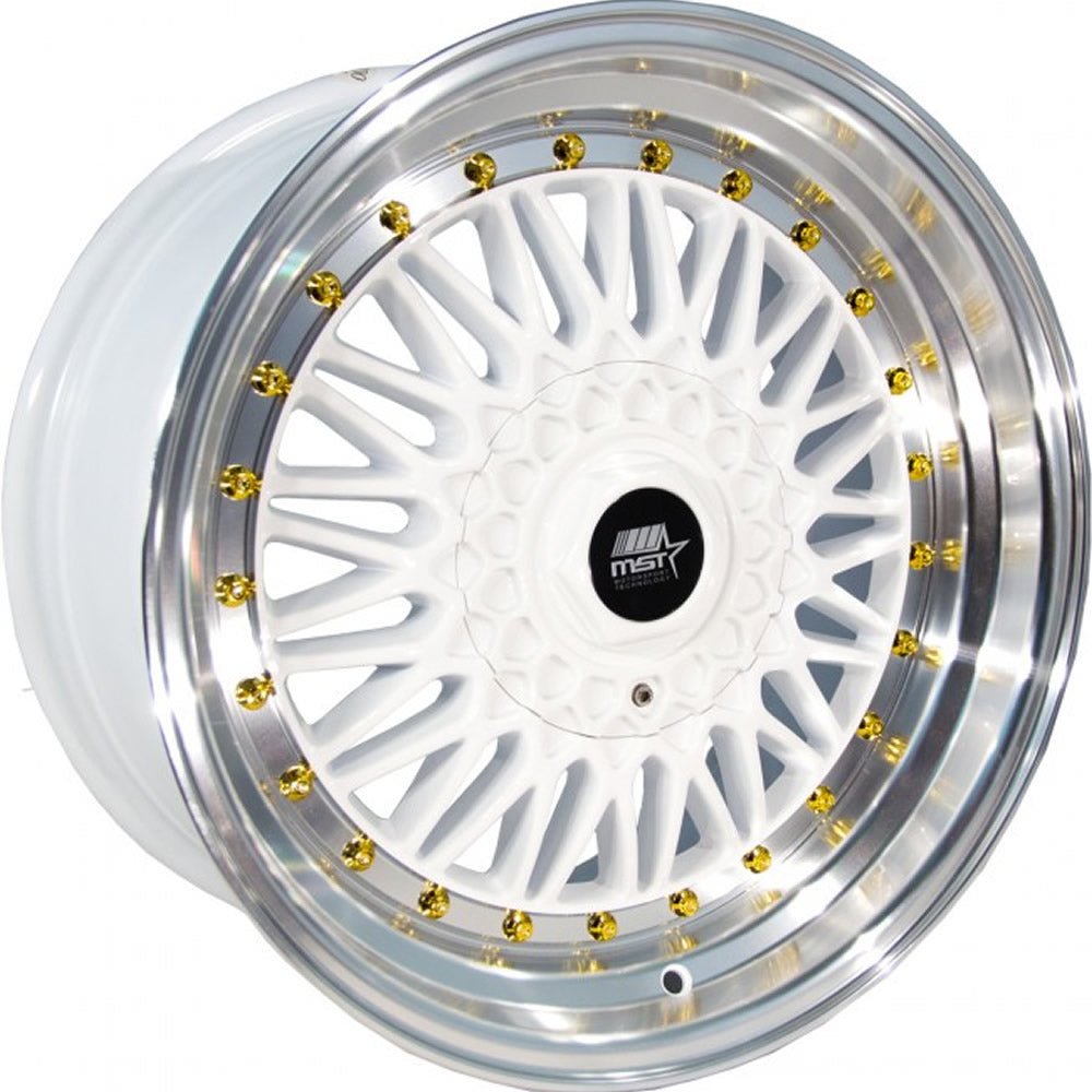 MST MT13 White Machined Wheel