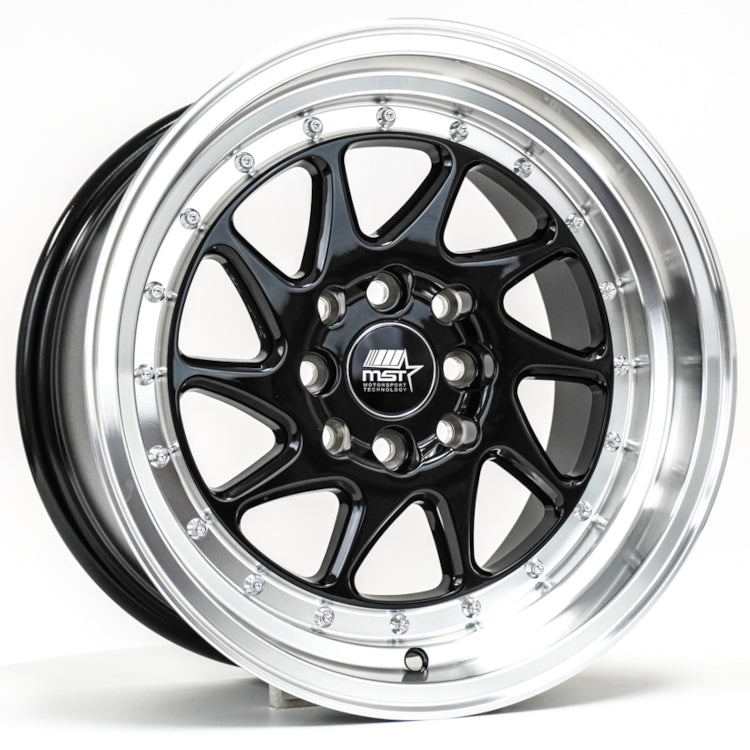 MST MT28 Black Machined Wheel