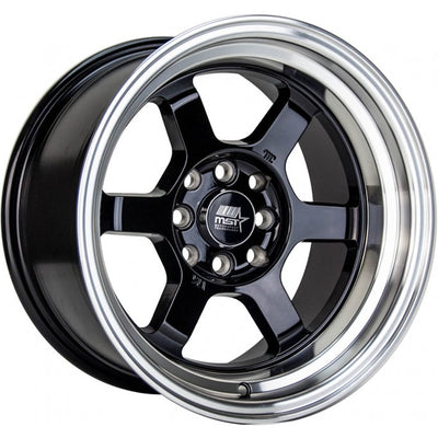 MST Time Attack Black Machined Wheel