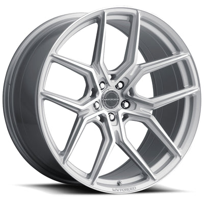 MV Forged MVF5 Silver Machined Wheel