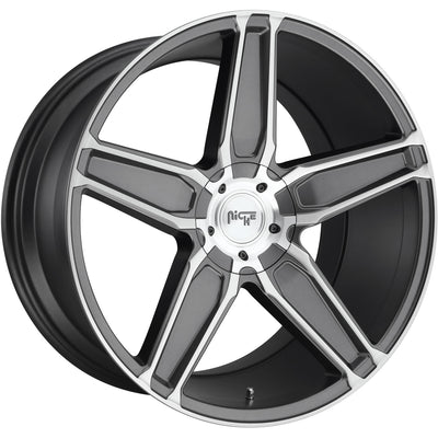 Niche Cannes Gunmetal Machined Wheel