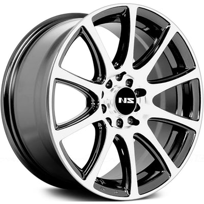 NS NS1405 Black Machined Wheel