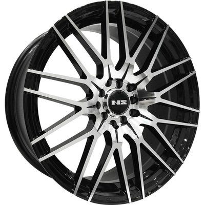 NS NS1509 Black Machined Wheel