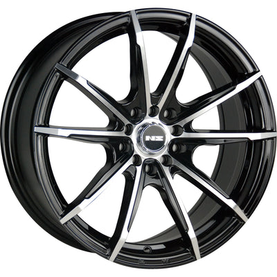 NS NS1602 Black Machined Wheel