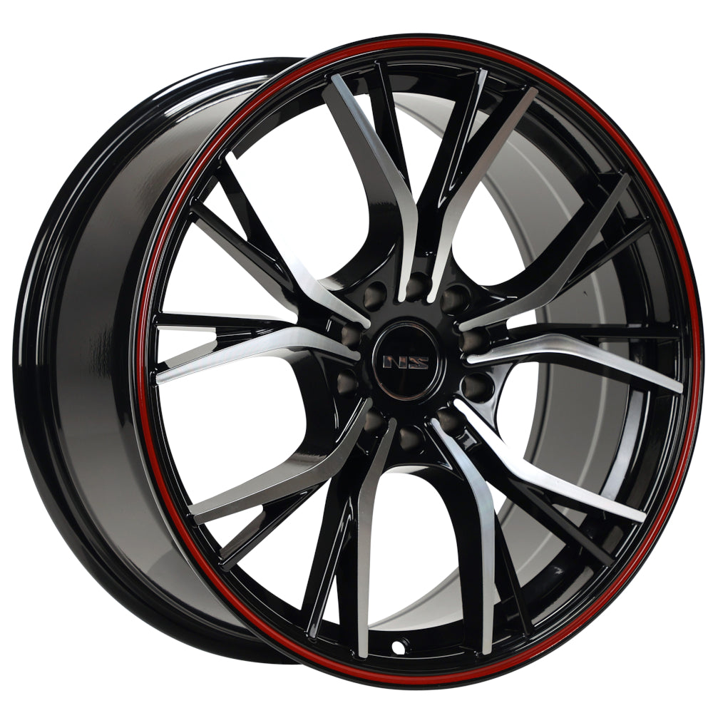 NS NS1806 Black Machined Wheel