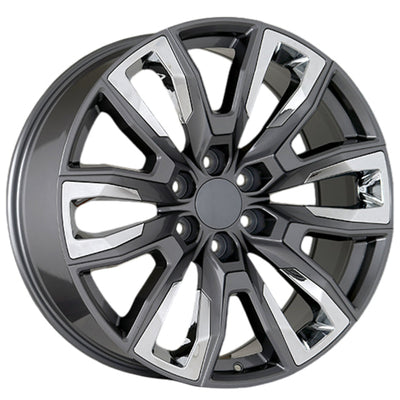 OE Concept G30 26x10 +28mm Gray with Chrome Inserts