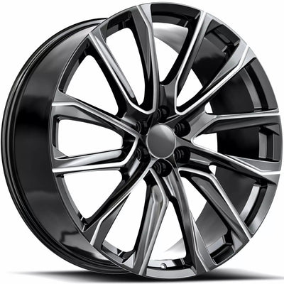 OE Replica Wheels Cadillac Escalade 12 Spoke Black Milled Wheel