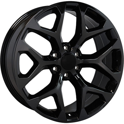 OE Replica Wheels Chevrolet Snowflake Black Chrome Wheel