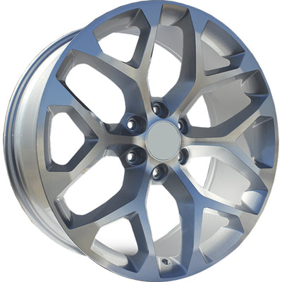 OE Replica Wheels Chevrolet Snowflake Silver Machined Wheel