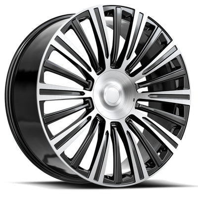OE Revolution CAD35 Black Machined Wheel