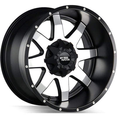 Off Road Monster M08 Black Machined Wheel