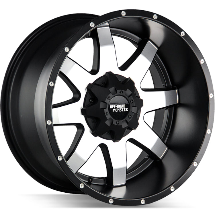 Off Road Monster M08 Black Machined Wheel