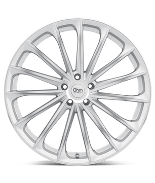 OHM Proton 21x9 +25 Silver with Mirror Machined Spoke Faces and Outer Lip