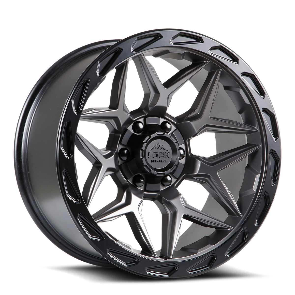 Lock Offroad MATRIX Grey with Matte Blac wheel