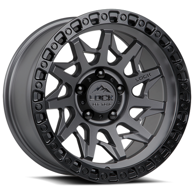Lock Offroad LUNATIC Grey with Matte Blac wheel