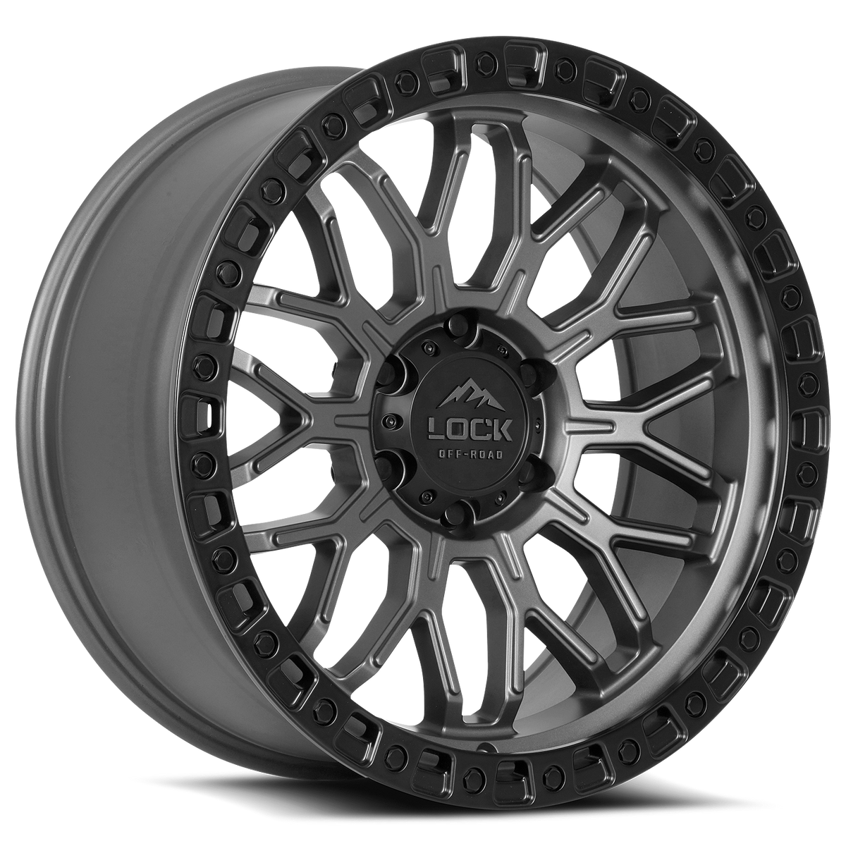 Lock Offroad COMBAT Grey with Matte Blac wheel