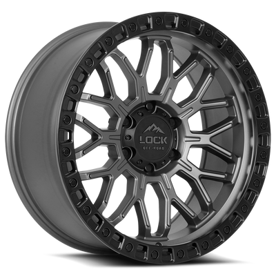Lock Offroad COMBAT Grey with Matte Blac wheel
