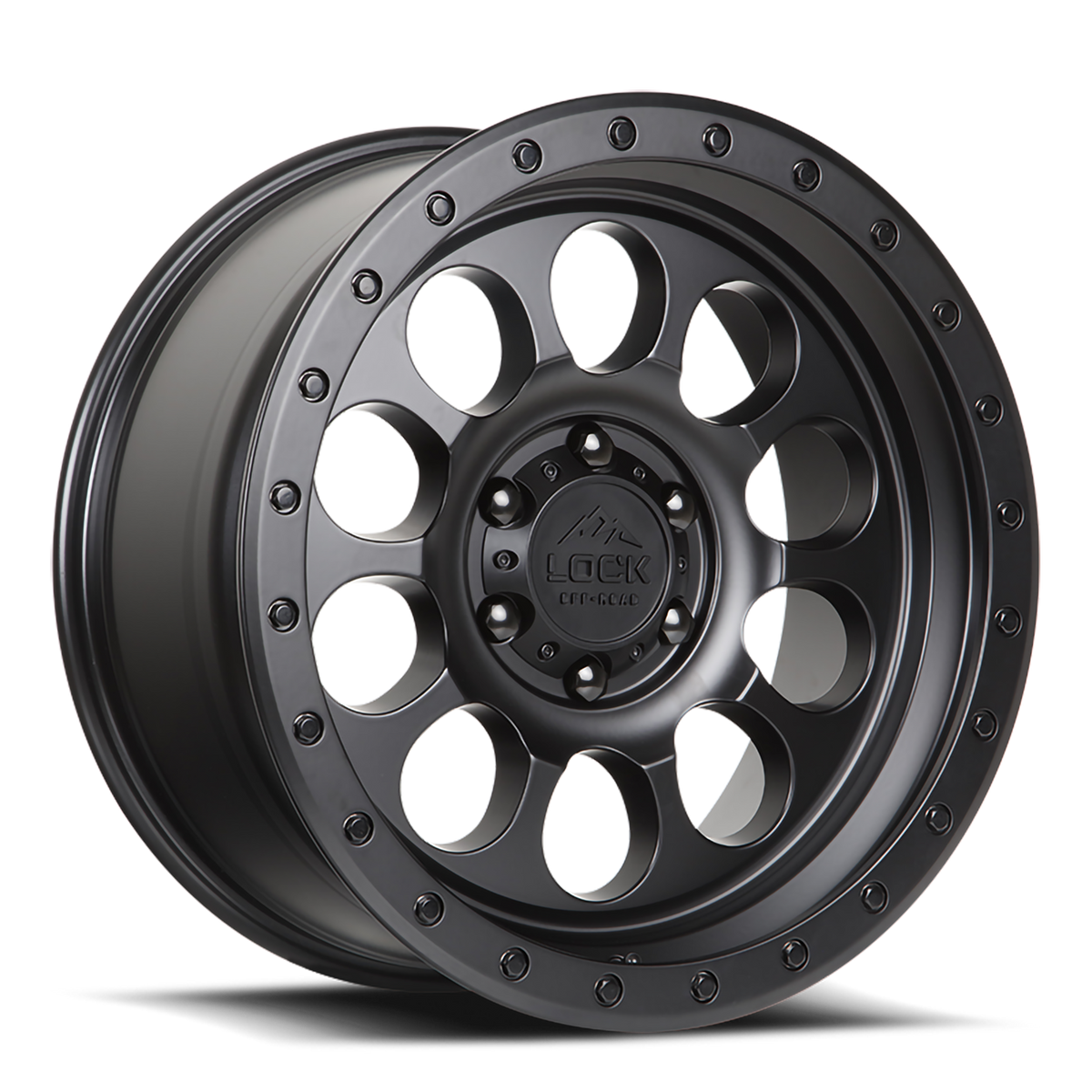 Lock Offroad 50CAL Black with Matte Bla wheel