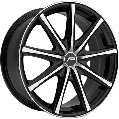 Pacer Evolve Black Machined Wheel