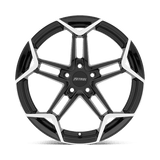 Petrol P1A 17x8 +40 Gloss Black Machined Cut Face premium Euro wheel