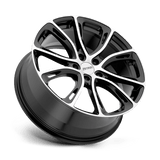 Petrol P5A 17x7.5 +40 gloss black machined cut face premium Euro wheel