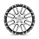 Petrol P6A 17x7.5 +40mm Gloss Black with Machined Cut Face (5x105)