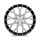 Petrol P2B 16x7 +40 Gloss Black with Machined Spoke Faces