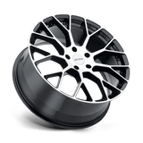 Petrol P2B 16x7 +40 Gloss Black with Machined Spoke Faces