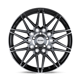 Petrol P3C 20x8.5 +40 Gloss Black with Machined Spoke Faces and Outer Lip Ring premium Euro wheel