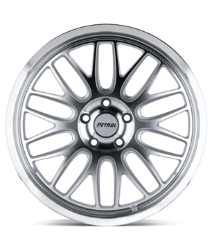 Petrol P4C 17x8 +40 Silver with Machined Face & Lip
