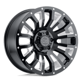 Black Rhino PINATUBO 22x12 -44mm Gloss Black with Milled Inside Window