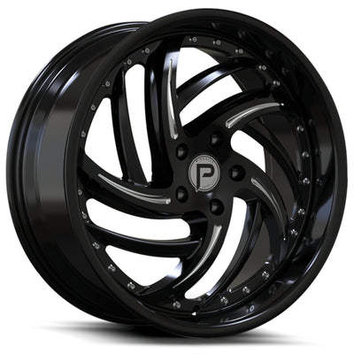 Pinnacle Dazed Black Milled wheel